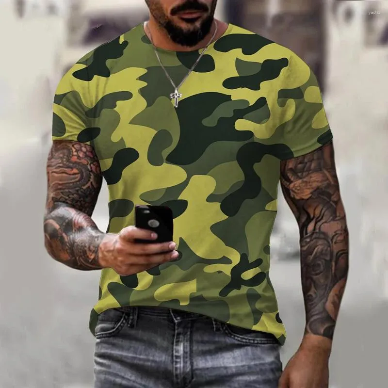 Camisetas Para Hombre, Camiseta De Camuflaje 3D, Ropa Para Hombre, Moda Al  Aire Libre, Informal, Cuello Redondo, Manga Corta, Verano, Calle, Camisa  Militar Deportiva De Gran Tamaño De 15,79 €