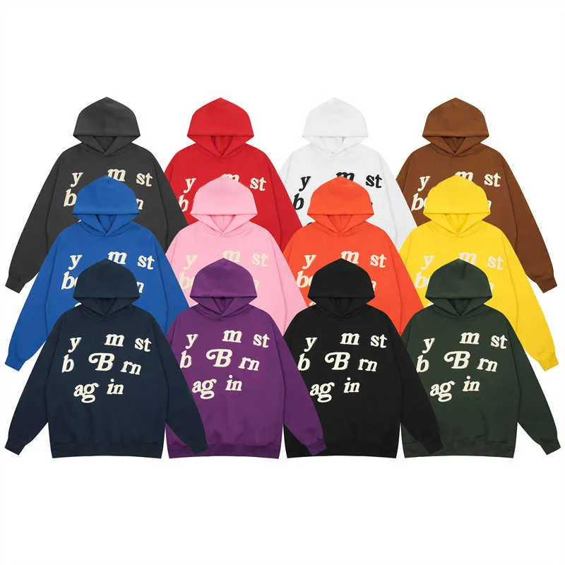 Herr cpfm ni måste föds igen brev tryckt high street hip hop hoodies 6 färg huva tröja hoodie 12 colors sd8