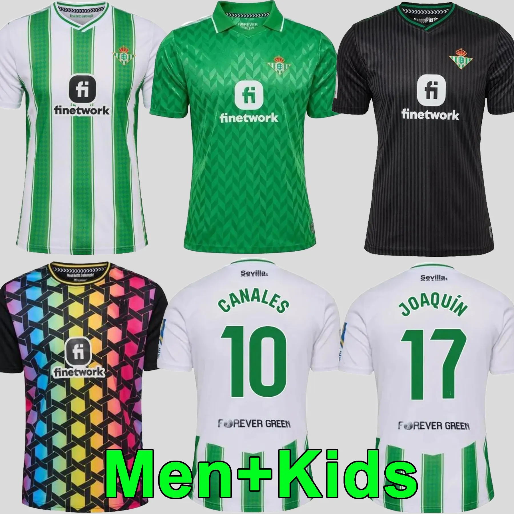 23 24 24 Camiseta Real Betis Soccer Jerseys Kit Kit Football Shirt 2023 2024 Home Away Trzecia na zawsze G.Rodriguez Juanmir B.Iglesias Canales Luiz Henrique Joaquin