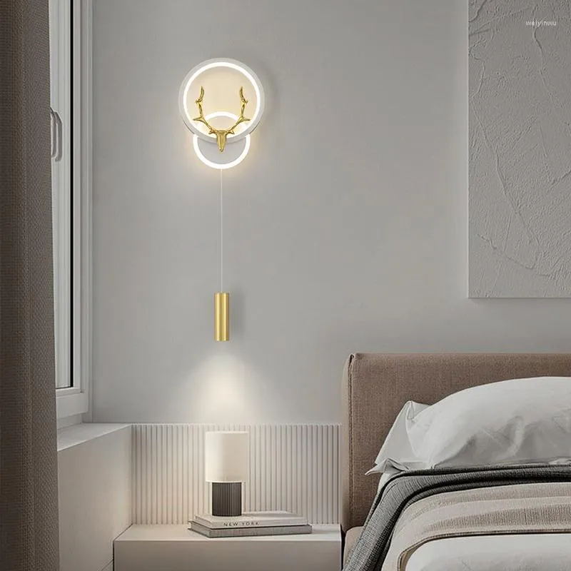 Lampade da parete Decorazione domestica moderna LED 20W Su e giù Luce luminosa Illuminazione per camera da letto per interni Apparecchio per sfondo TV