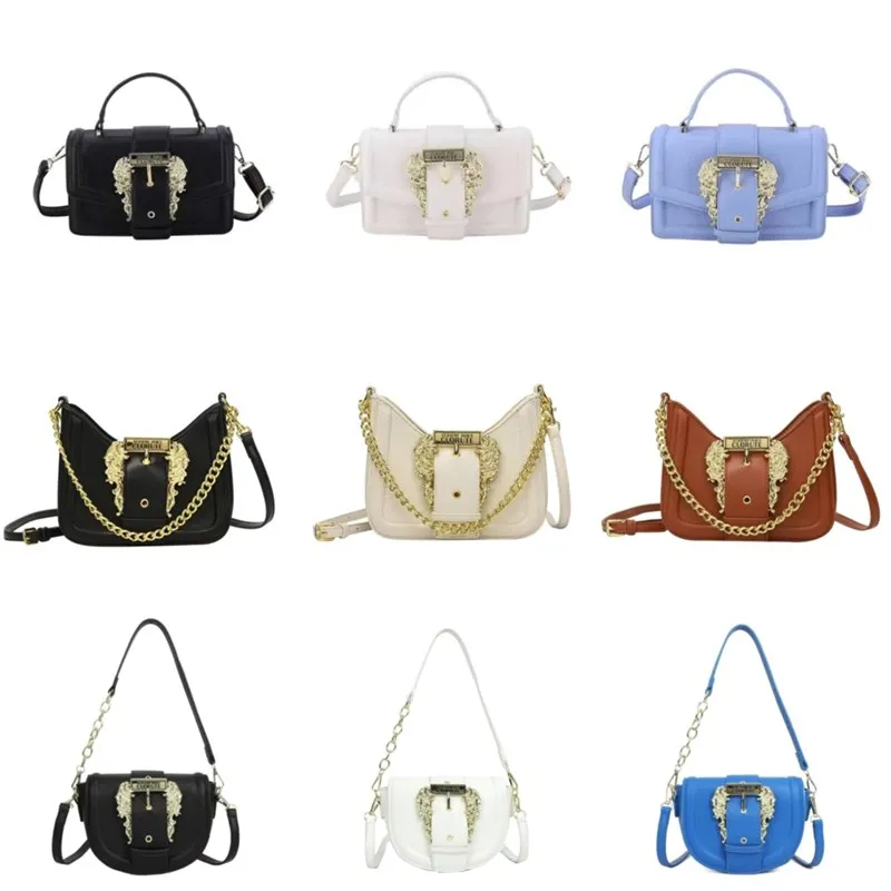 10A Wysokiej jakości dżinsy torby Couture Kobiety jedno ramię w torbie Crossbody Designer torebka torba na ramię metalowy znak skórzany torby łańcuchowe torby