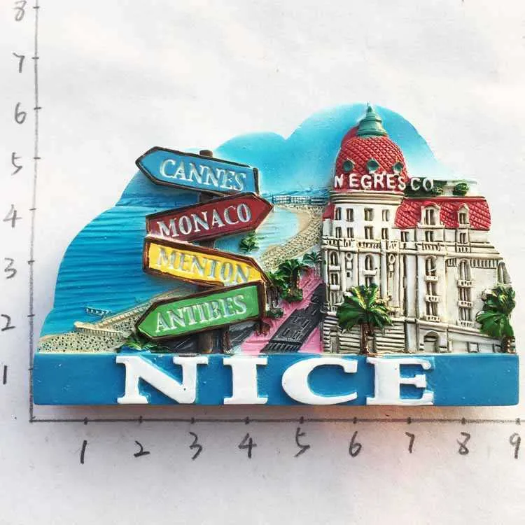Magnete 3D Cannes Francia, Souvenir Da Frigo In Resina Fatta A Mano, Decorazione Da Cucina E Regalo Di Viaggio