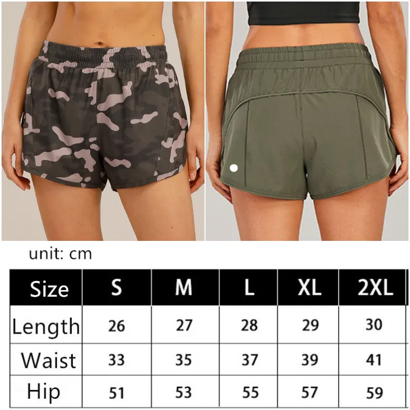 LU-0160 Womens Yoga Outfits High Waist Shorts Exercise Short Pants Fitness Wear Girls Running Elastic Adult Pants Sportswear Lined Drawstring Breathable