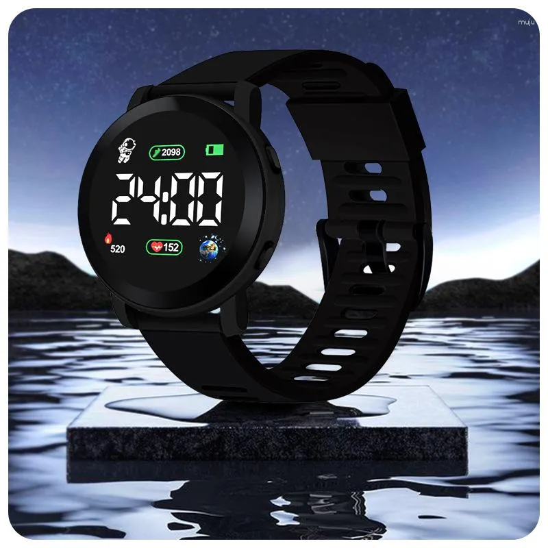LED Digital Digital Sports Watch For Couples Military Style