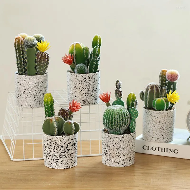 Decoratieve bloemen Kunstbloem Tropische plant Cactus Bonsai Creatieve decoratie Succulent Vals groen Woonaccessoires