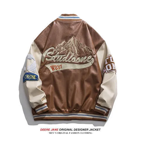 DHgate.com:Womens Leather Sleeve Varsity Bomber Jacket DHgate.com:Womens Leather Sleeve Varsity Bomber Jacket