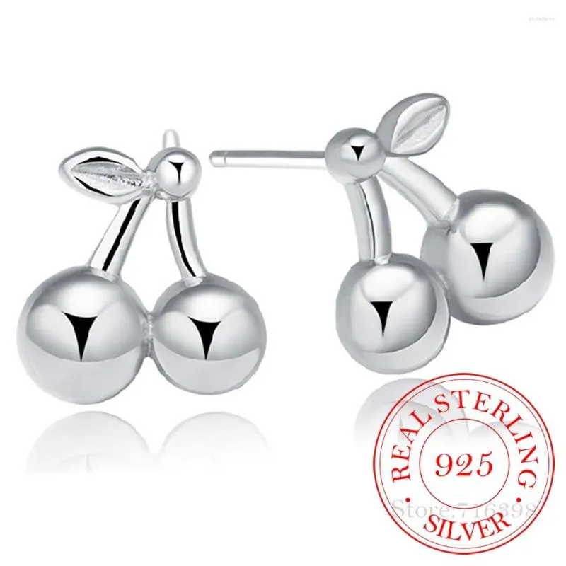 Boucles D'oreilles En Argent Sterling 925 Cerise Pour Femmes Enfants 2023 Prévenir Les Allergies Pendientes Plata De Ley Mujer