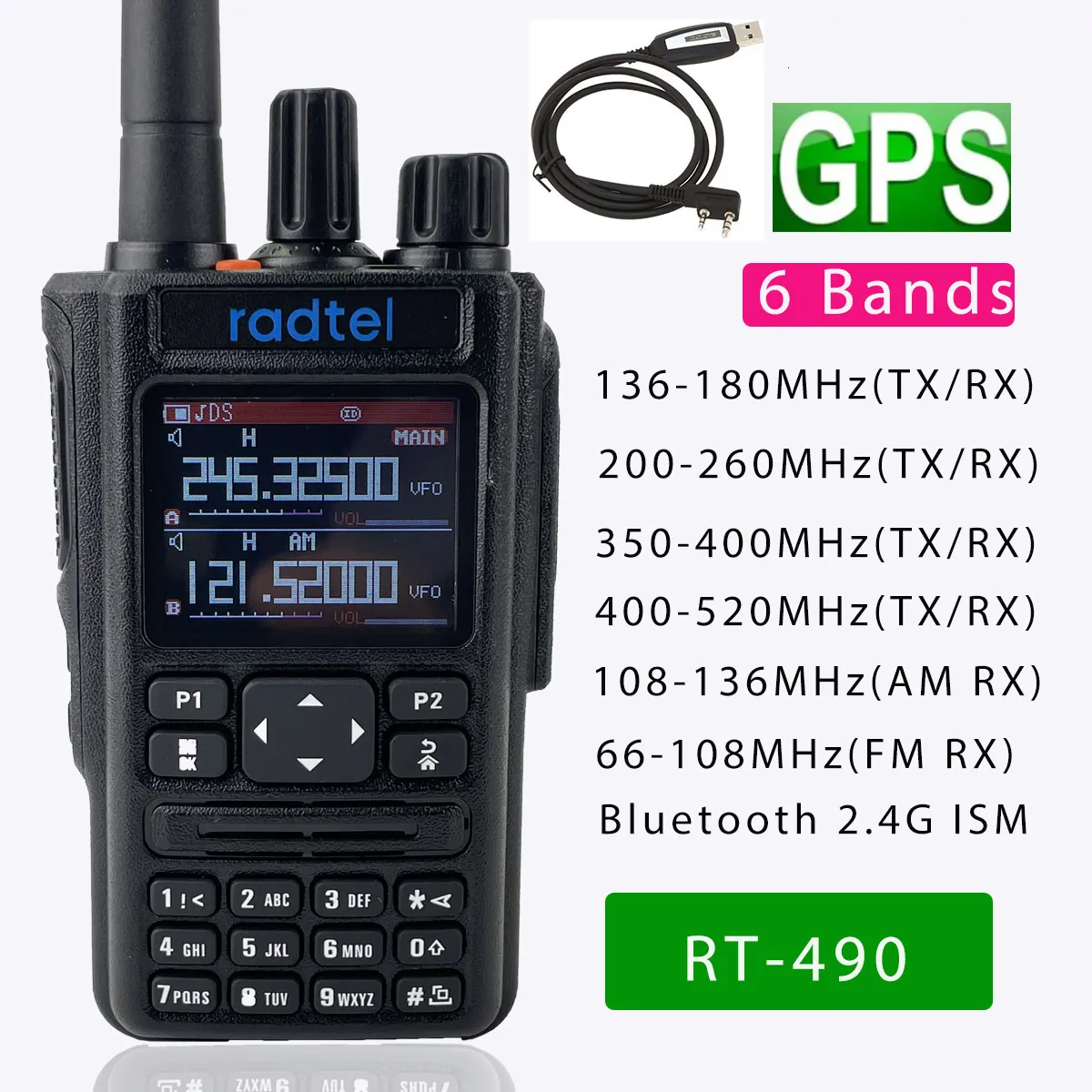 Nouveau walk talk Pour Police Walkie Talkies Scanner Radio Vhf Uhf