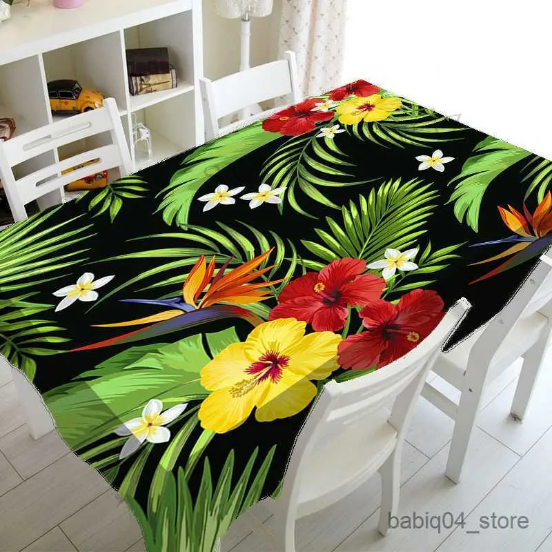 Tala de mesa Trepa tropical Trepa de mesa Toque de mesa Férias de férias de férias de casamento Toalha de mesa de café retangular Toalha de praia R230823