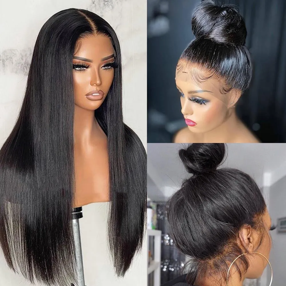 Brand Straight Lace Front Wigs 13x4 HD Lace Human Hair Wigs  display picture 3
