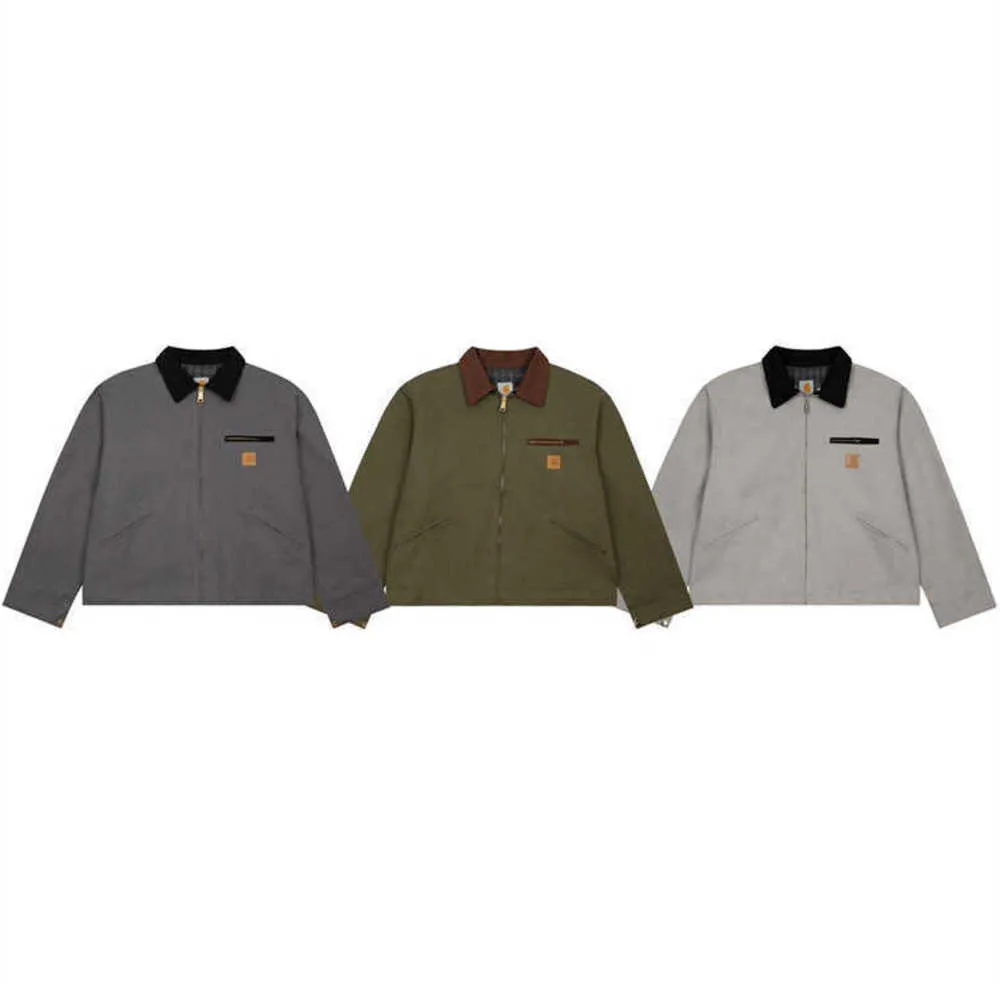 2023 veste pour hommes marque de mode Carhart nouveau lavable vieux americain Detroit vetements de travail manteau en toile lache design222ess