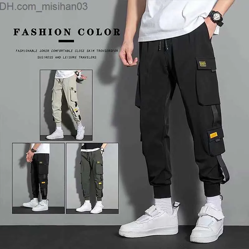 Pantaloni Cargo Techwear Da Uomo, Jogger Con Tasche, Streetwear, Multitasche, Neri, Comodi E Alla Moda - 5