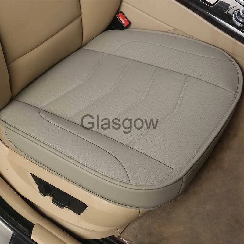 Bilstolar 2022 Ny PU -läder Bilstolskudde Stylish Seat Styling Seat Cover Breatbar Seat Protection Antislip Pad Auto Accessories X0801 X0802