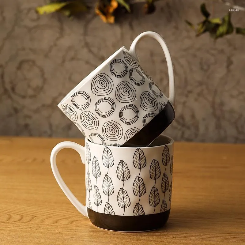 Кружки северные творческие керамические кофейные чашки винтажные высококачественные каваи чашка для завтрака молоко
