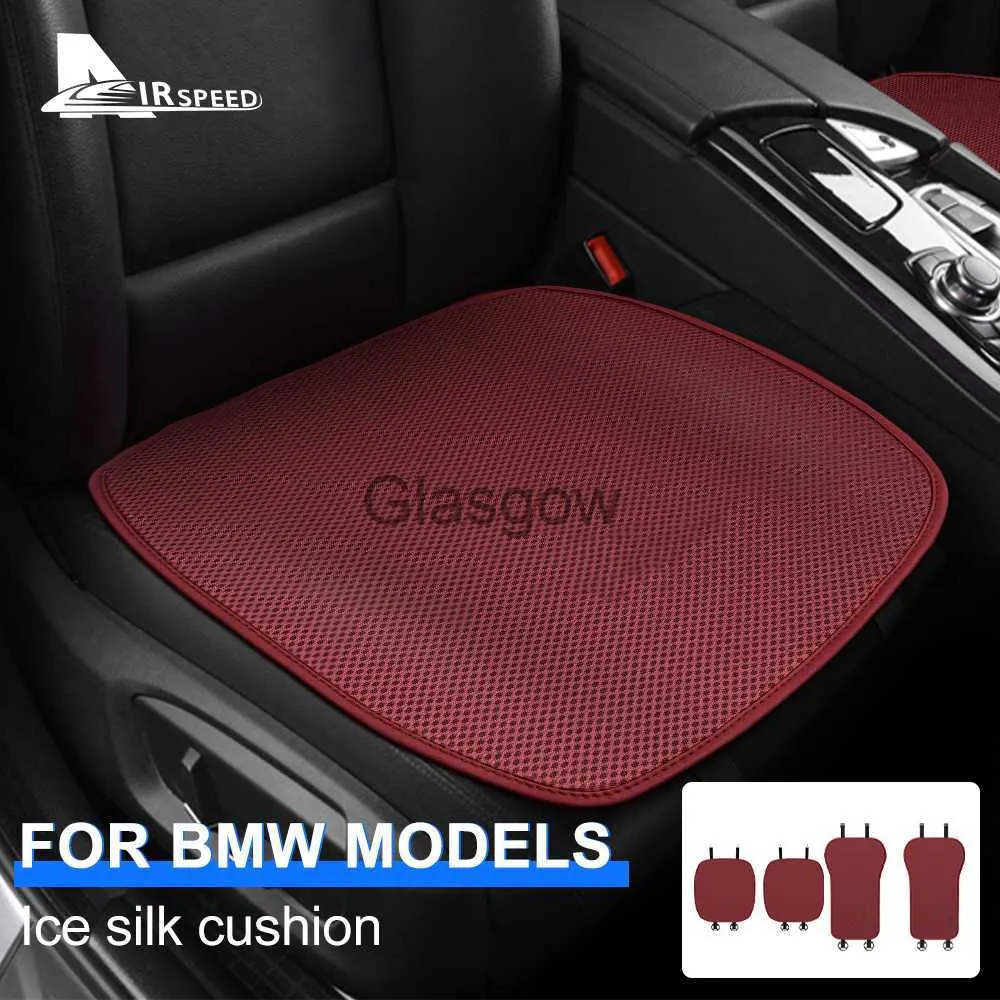 Sièges de voiture Coussin de siège de voiture en soie glacée pour BMW Série 1 3 5 X5 X6 F15 F16 F40 F30 G20 F10 G30 X1 F48 X3 G01 G05 Housses de siège avant arrière x0801