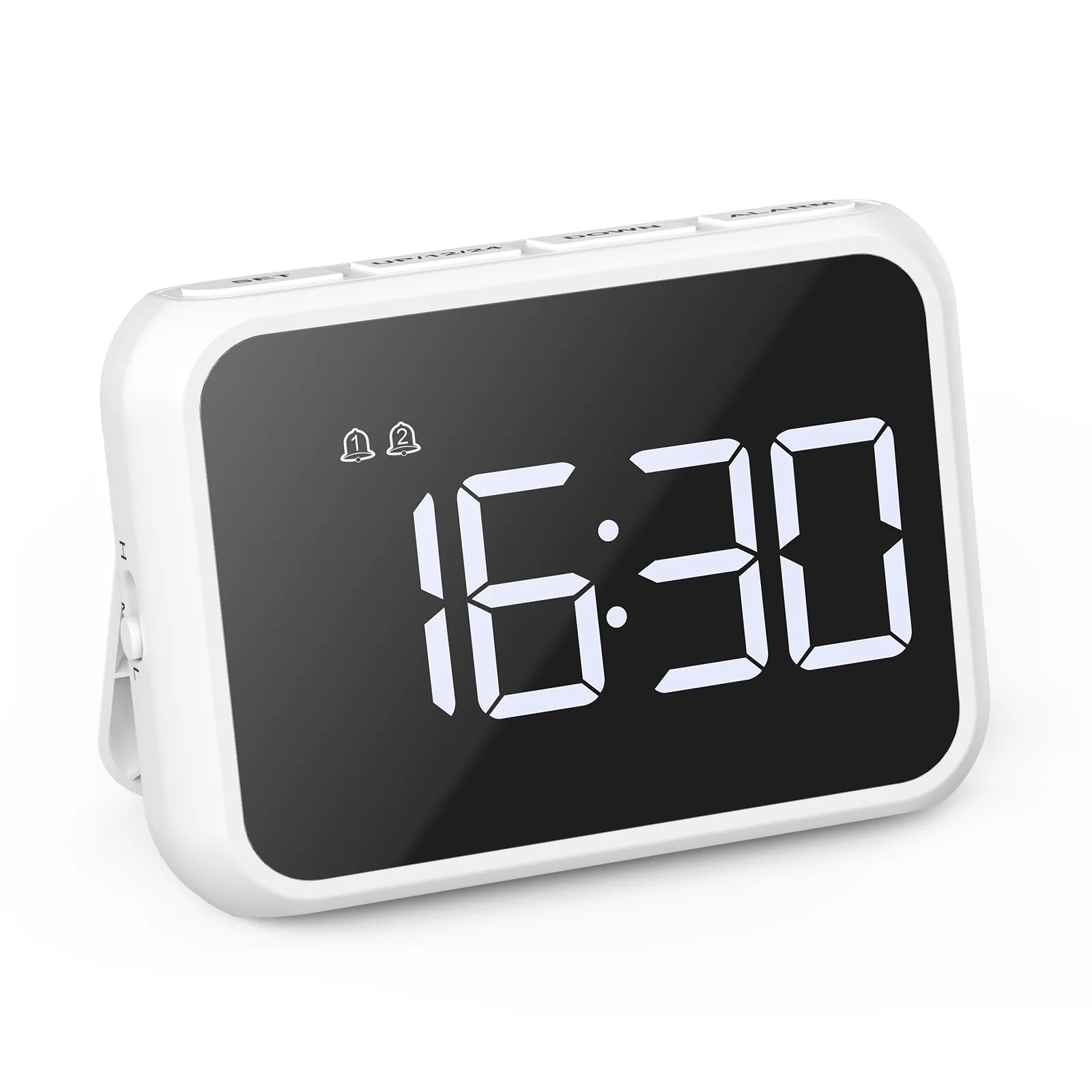 Desk Table Clocks ORIA LED Alarm Clock Mirror Mini Multifunctional Digital Snooze with USB Charging for Home Office Trave 230731