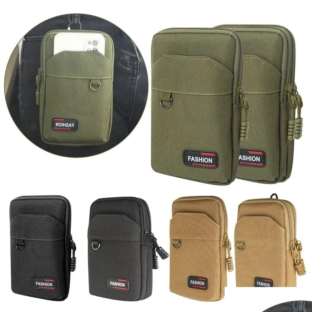 Sacs de plein air Nylon Tactique Sac Molle Militaire Taille Fanny Pack Hommes Téléphone Poche Cam Chasse Edc Gear Sacs À Main Drop Delivery Sports Outd Dh1Fg