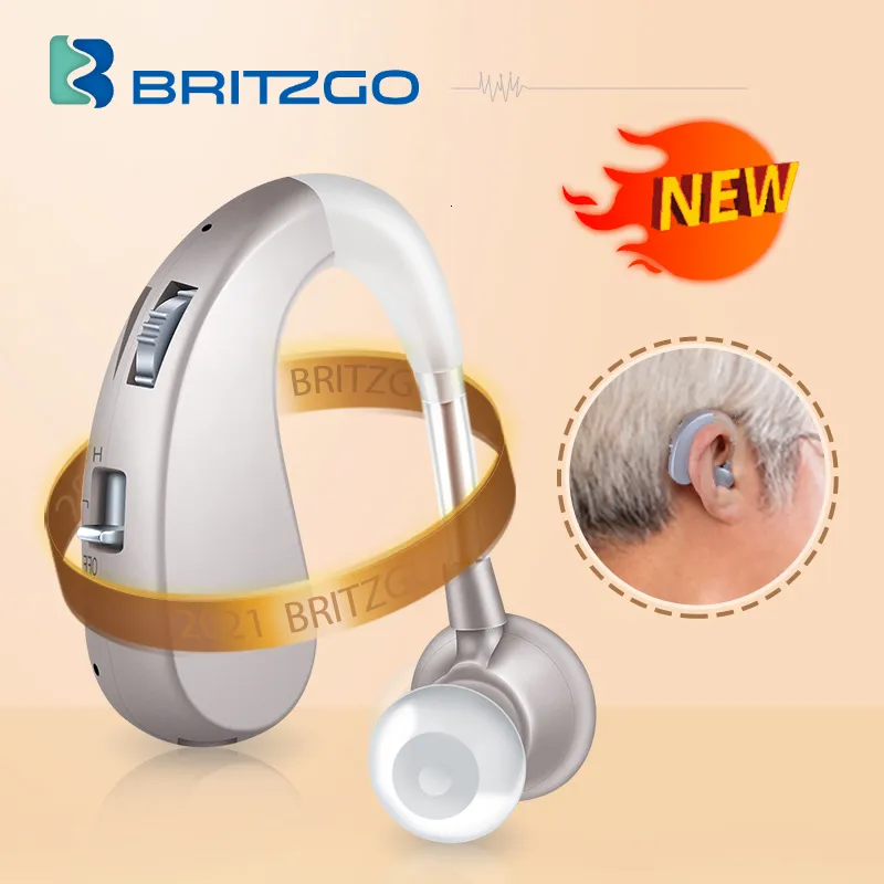 Apparecchi acustici Britzgo, mini amplificatore audio ricaricabile per  anziani, udito intelligente 2 pezzi per apparecchi per la perdita  dell'udito –