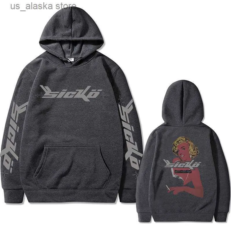 【関税込み】Sicko \"Born From Pain\" hoodie Sicko Born From Pain Hoodie Men Women Fashion Casual