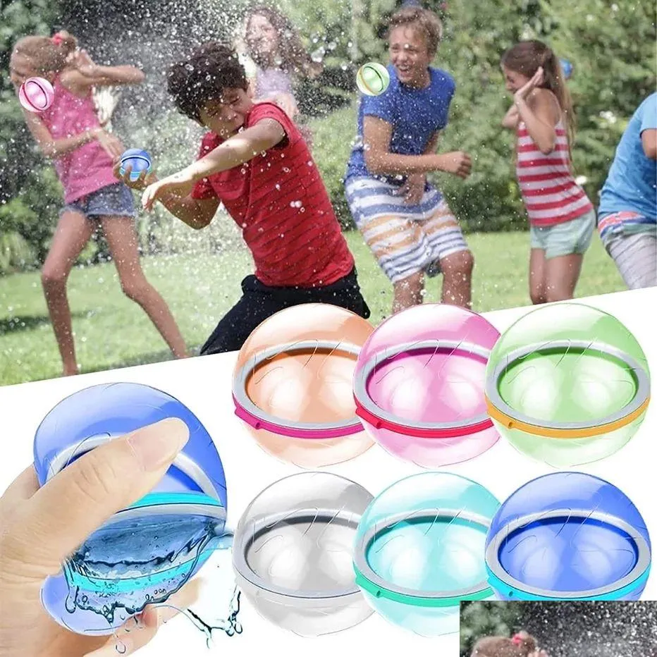 Décompression Jouet Magnétique Doux Sile Été Lac Jouets Jeux De Combat De Plage En Plein Air Rempli Boules D'eau Sport Réutilisable Ballon Drop Deliv Dhh8O