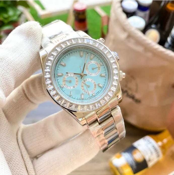 3 kolory Mężczyzn Opcjonalne ceramiczne zegarek Automatyczny mechaniczny diament 40 mm 904L Diamentowe szafirowe Wodoodporne Watcherzy Zegarki z pełnym certyfikatem-02