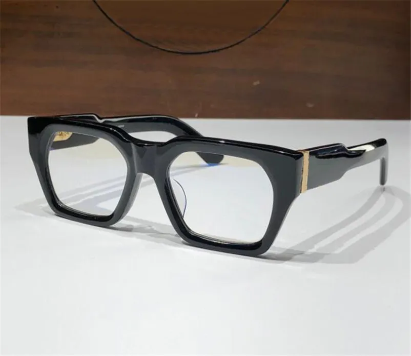 Neue optische Retro-Brille im Modedesign 8217, übergroßer quadratischer Acetatrahmen, einfacher und großzügiger Stil mit Box, für Korrekturgläser von höchster Qualität