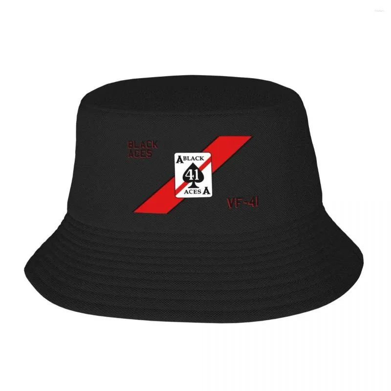 Berretti VF-41 Black Aces Bucket Hat Funny Caps Cappellino da uomo da donna