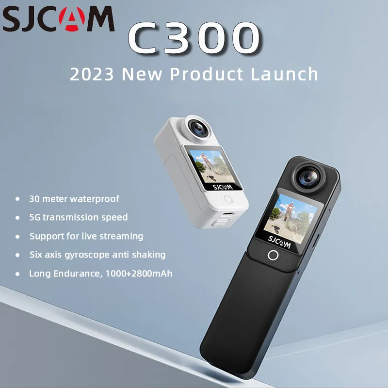 كاميرات فيديو الحركة الرياضية SJCAM Camera C300 مسجل دراجة نارية 360 درجة بانورامية الرماية 4K HD مضاد للهز DV anti Shake 230731