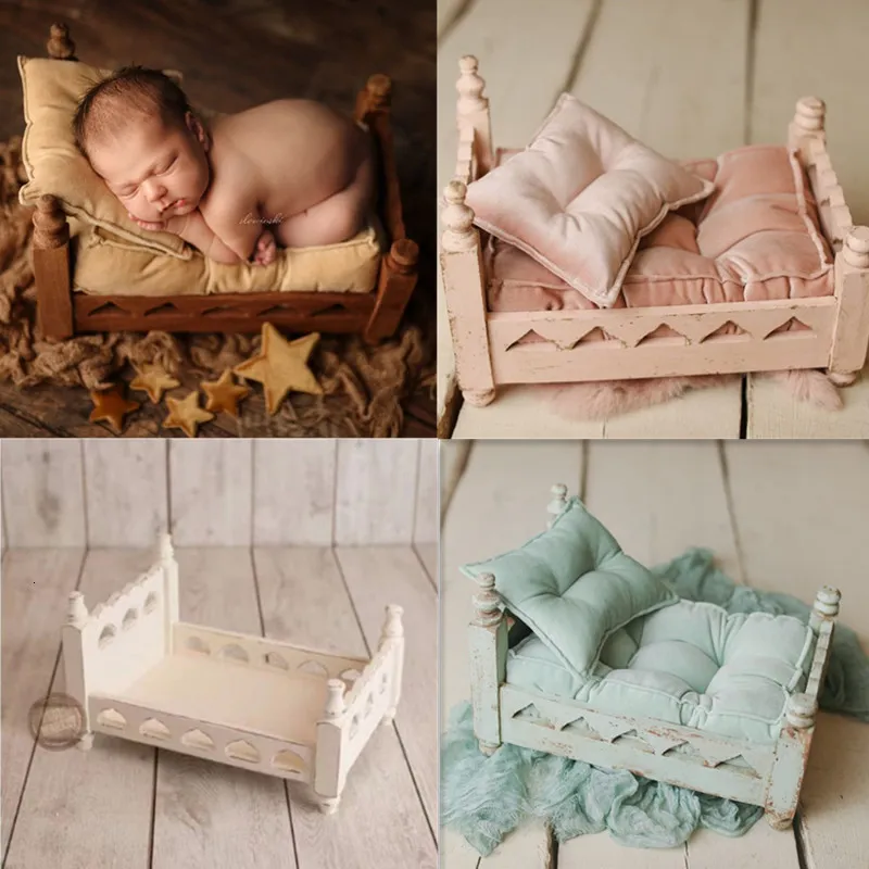 Sunshine Newborn Photography Props Mini Photo Bed Posing Props Baby Shooting Accessories Baby Chair Hollow-out Bed