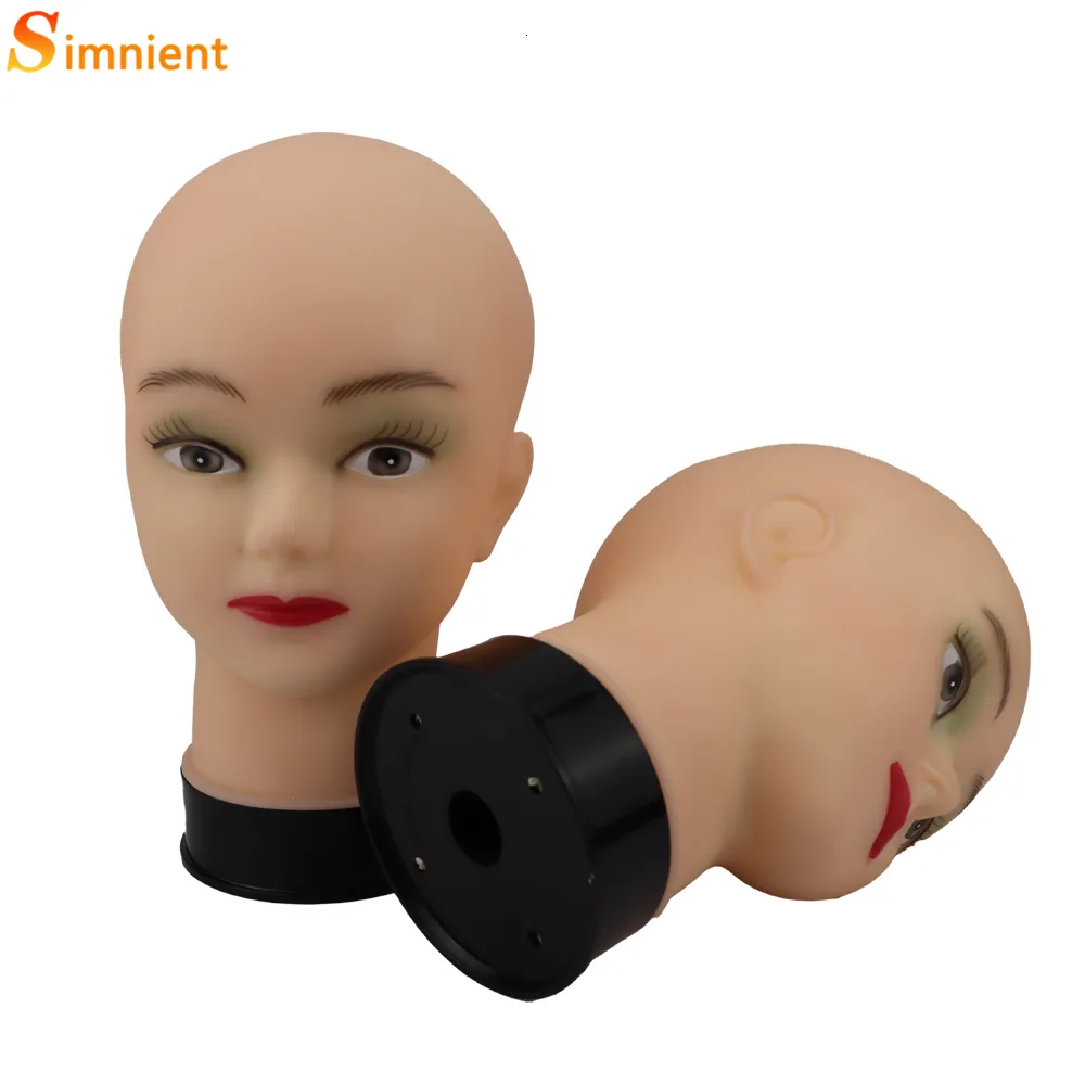Bald mannequin 2 Head with Clamp for Wig Making, Hat Display ...