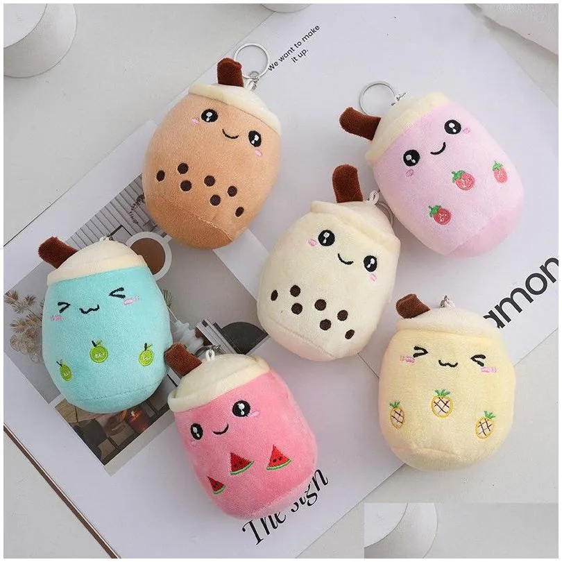 Party Favor Mignon Fruit Lait Thé Tasse En Peluche Poupée Mini Porte-clés Sac Pendentif Kwaii Drop Delivery Maison Jardin Fournitures De Fête Événement Dhoyp