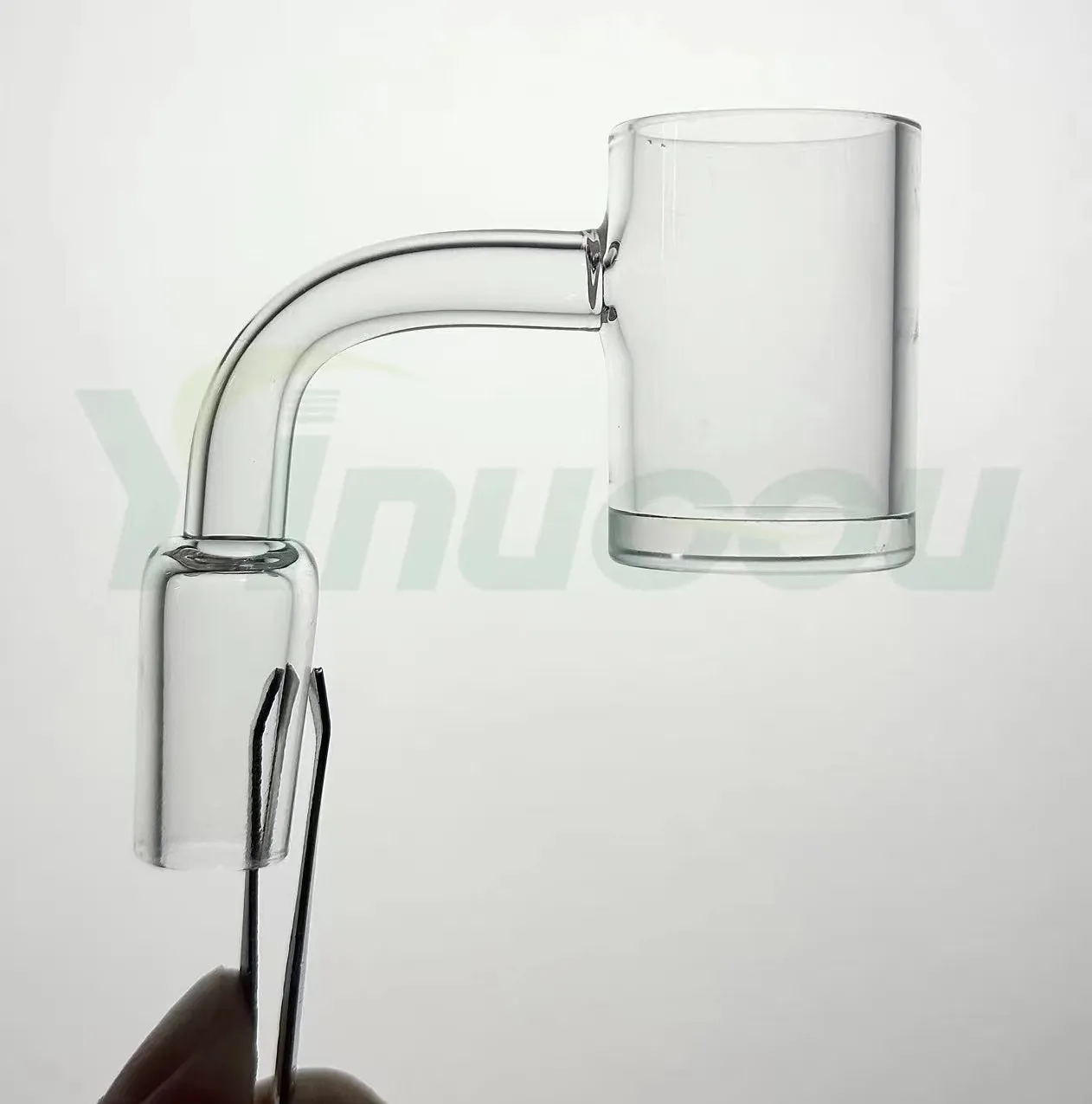 DHL Yinuoou Flat Top Quartz Banger 5mm Fondo spesso 25mmOD Chiodi di fumo di saldatura senza cuciture per tubi di acqua di vetro Bong Dab Rigs