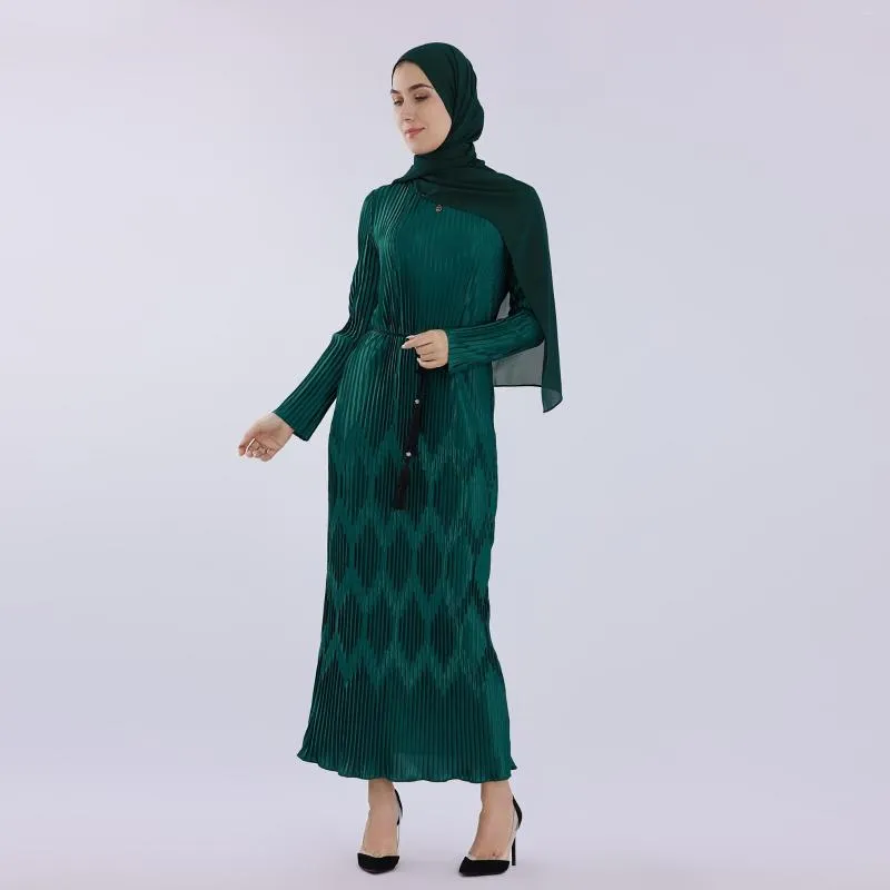 Ubranie etniczne letnie sukienki maxi długie rękawy islamskie muzułmańskie kobiety abaya dubai skromne stroje casaul eid hijabi szatę elegancką