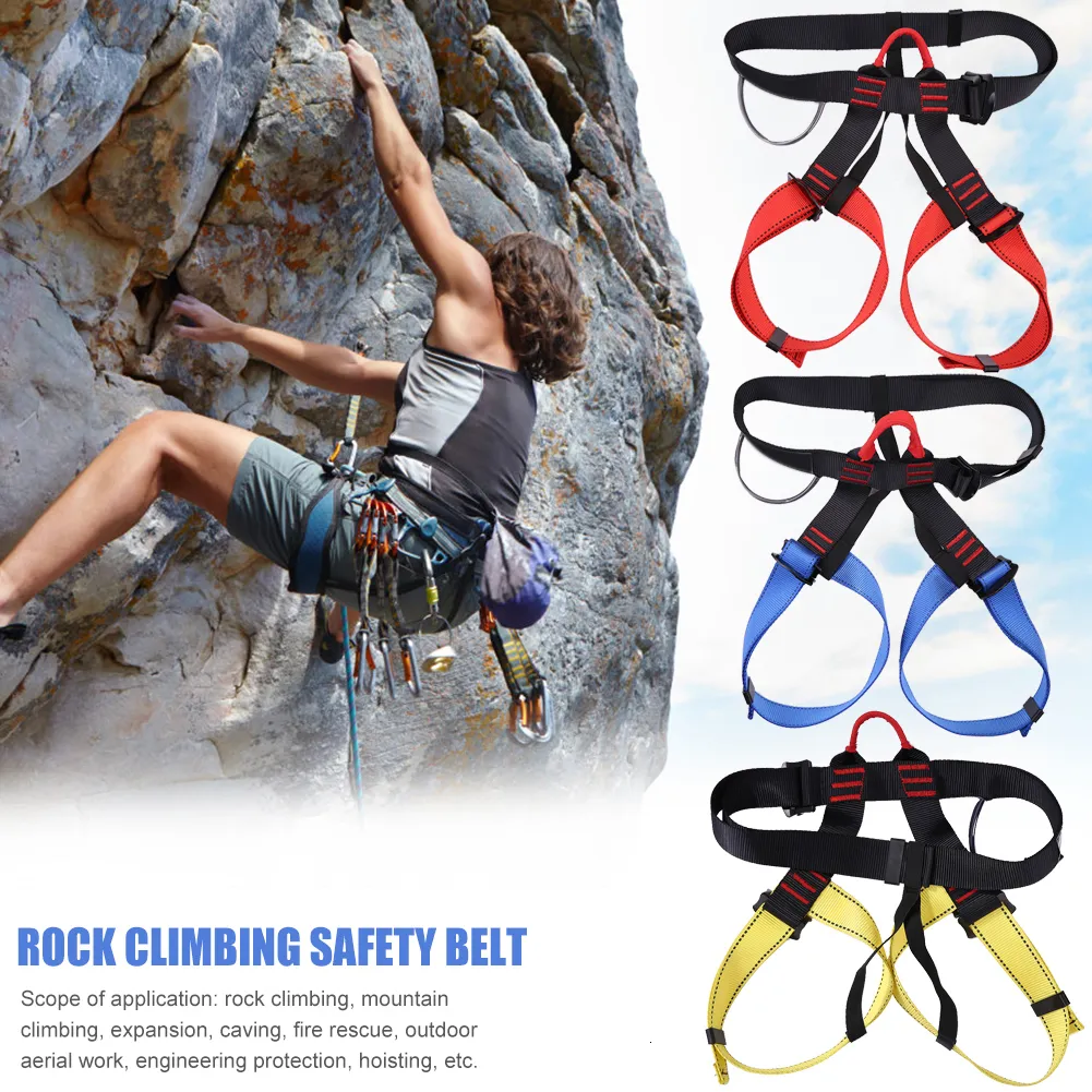 Corde da arrampicata Imbracatura da roccia per esterni Cintura di sicurezza per mezzo corpo Attrezzatura per la sopravvivenza aerea Supporto lombare professionale 230801