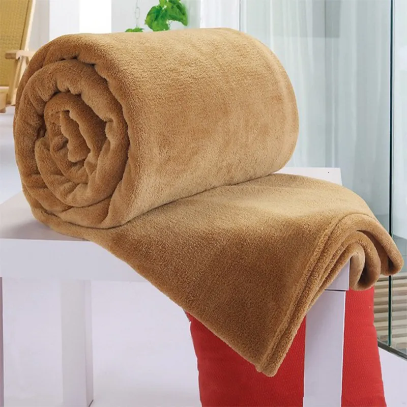 Comforters sets Soft Warm Coral Fleece Blanket Winter Sheet Bedspread Sofa Throw 230Gsm 8 Size Light Thin Mechanical Wash Flannel Blankets 230801