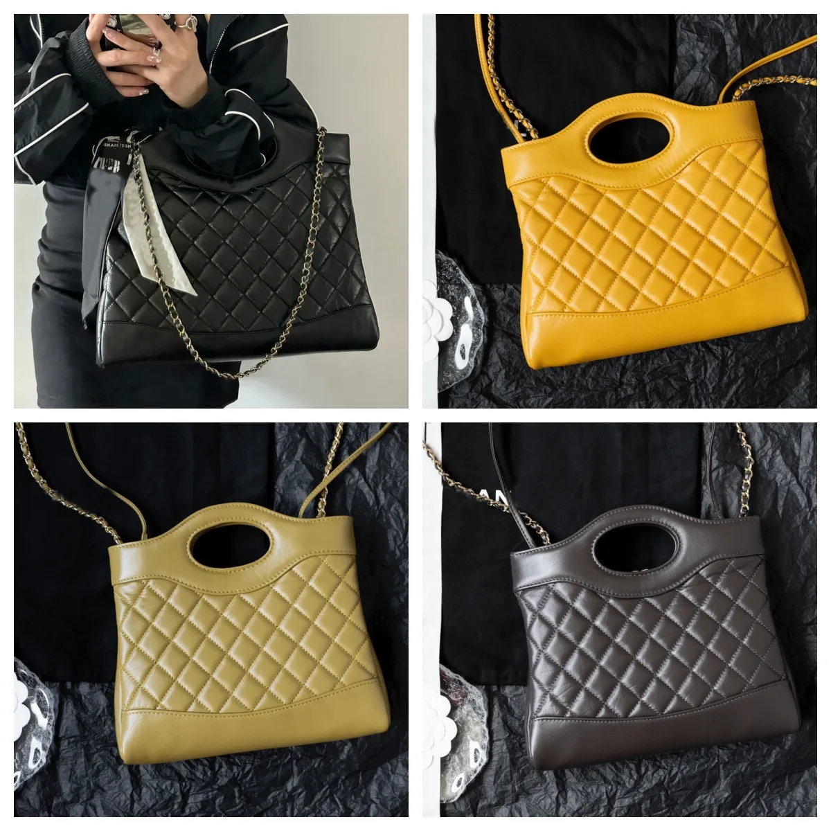 10A borse a tracolla a catena da donna di qualità super originale caviale Pelle di agnello Designer di lusso CF borsa moda crossbody Classic Flap borsa borsa da donna 04