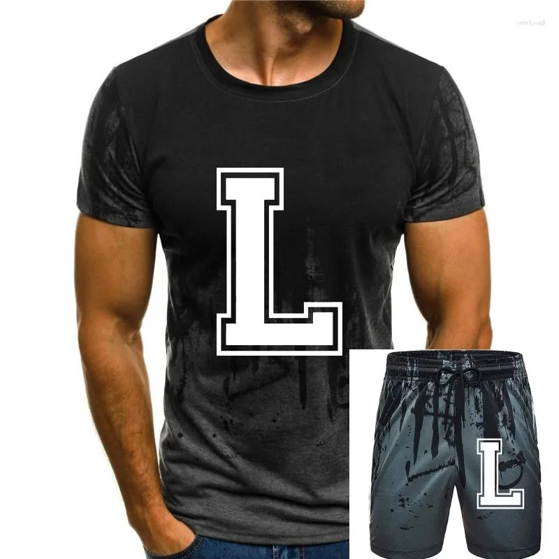 Erkekler Tişörtler Erkekler Kısa Kollu Tshirt Mektubu L İlk Kolej T-Shirt Serin Kadınlar