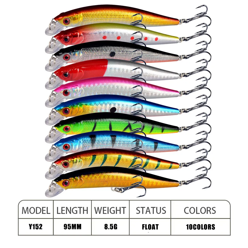 5 Esche Da Pesca Crankbait - Hard Baits Con Occhi 3D Per Trota E Bass - Foto 10