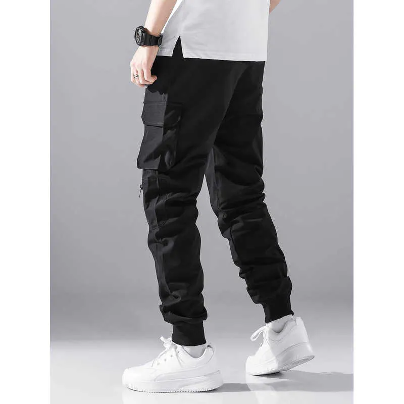 Z230801 Mens Cargo Pants Zipper Detail, Flip Pocket, Side Pull