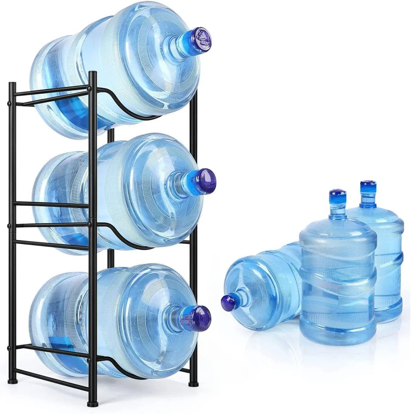 Space Saving Water Bottle Organizer Rack Heavy Duty 3 Tier Storage Rack ...