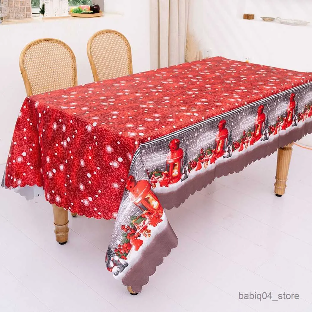 Tafelkleed Tafelkleed ChristmasTafelkleed Luxe Santa Party Eettafel Cover Tafelkleed Wedding Cover Home Antimanchas R230801