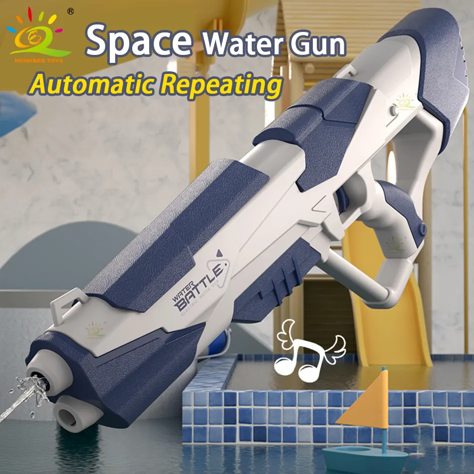 Gun Toys HUIQIBAO Summer Fantasy Space Water Automatic Electric Fights Toy Outdoor Beach Swimming Pool Children's Kid Gift 230731