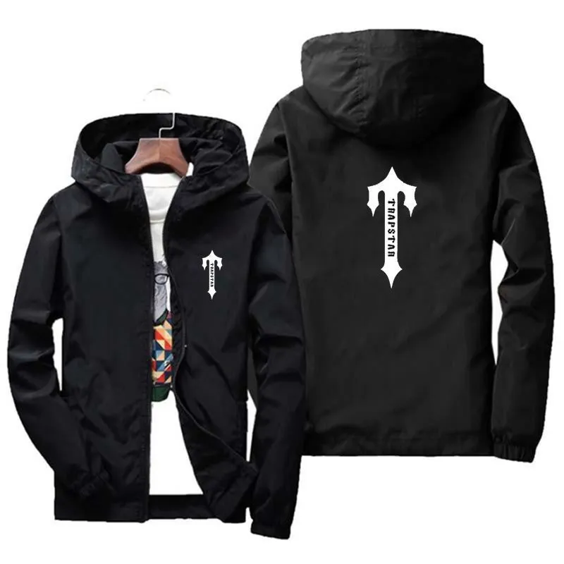 Kurtki męskie Trapstar Brand Print Waterpood Windbreak Windbreaker Kurtka Zip płaszcz z kapturem Szybka sucha sportowa kurtka Jaqueta Masculina Hao Jack 230731