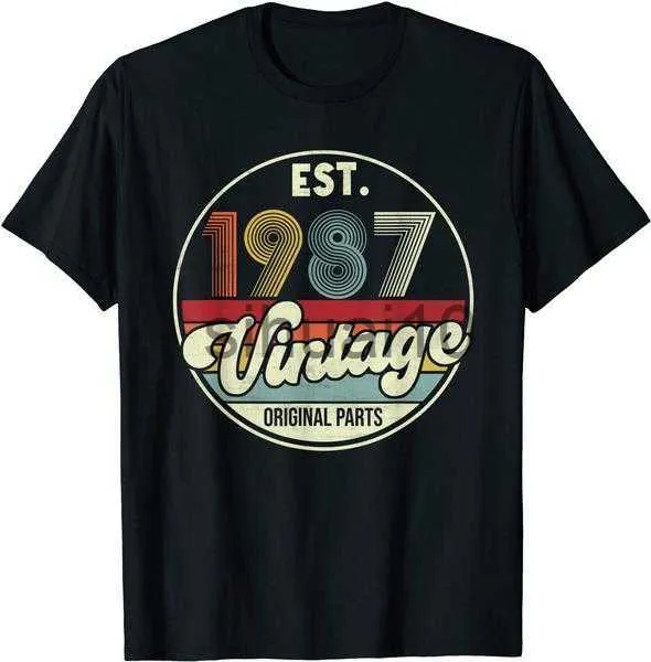 メンズTシャツEST。 1987ヴィンテージ1987オリジナルパート34歳の誕生日TシャツJ230731