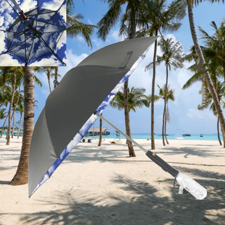 UV Proof Long Handle Umbrella With Fan And Mist Spray For Sunny And Rainy Days Creative Beach Umbrella Kmart For Men And Women 230731 From Xianstore09 47.53 DHgate.Com