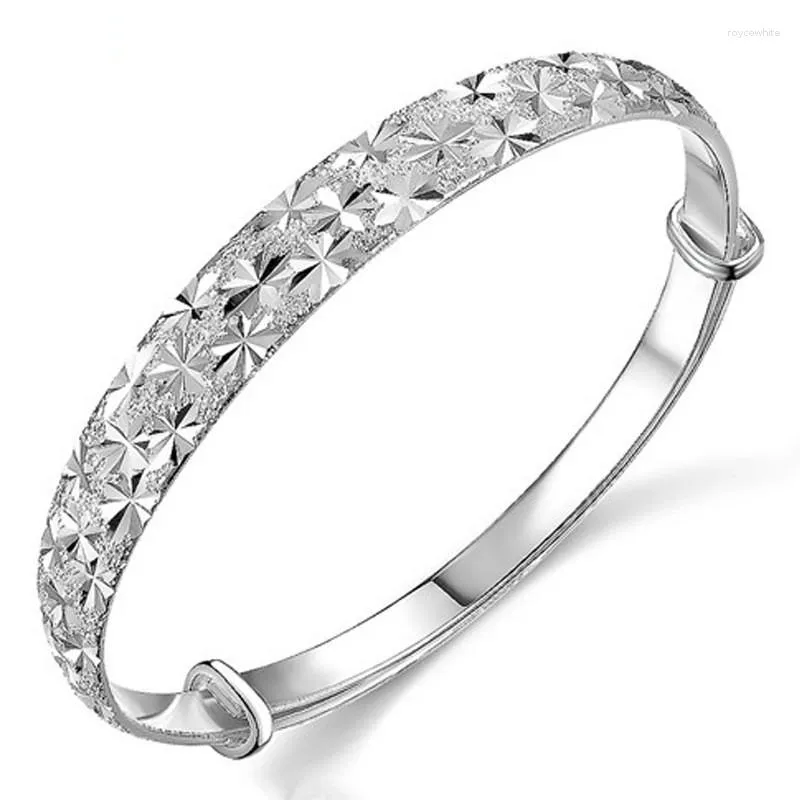 Bangle Fashion Full Star Platinum Plated Ladies Bangles Jewelry Women No Fade Wholesale Birthday Gifts