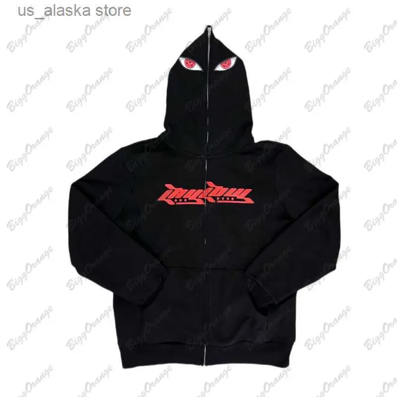 Herrtröjor tröjor japansk anime karaktär mönster hoodie skriver hjul ögon tonåring jumper y2k kläder animebape tröja män trapstar hoodie t230731