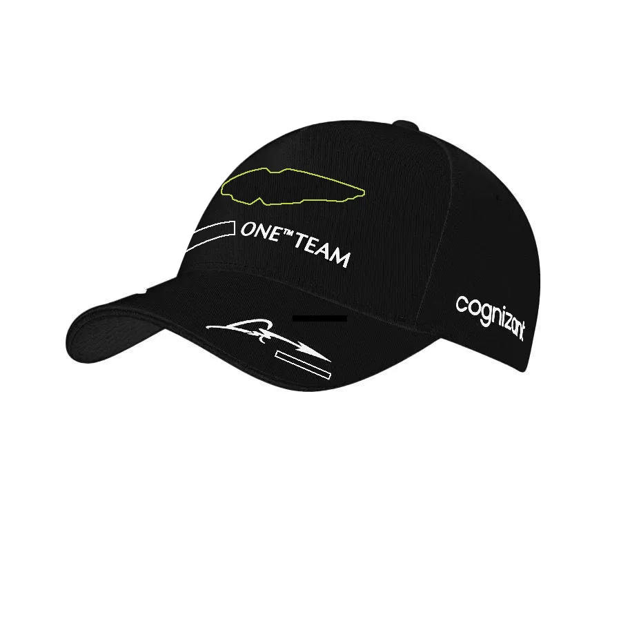 F1 2023 Oficjalna czapka drużynowa zielona Formula 1 Kierowcy wyścigi wyścigi fani swobodne haftowane baseballowe czapki baseballowe sporty sportowy hat