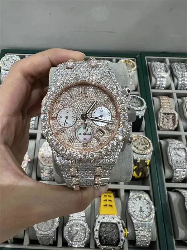 luxe heren horloge voor mannen designer beweging horloges hoge kwaliteit diamant moissanite horloge montre iced out horloge automatische mannen montre luxe heren luxe horloges i74