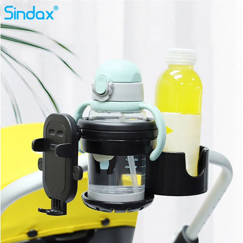 Stroller Parts Accessories 3-in-1 Baby Stroller Cup Holder Phone Support 360 Rotation Universal Baby Accessories For Outdoor Pushchair Carriage Organizers 230731